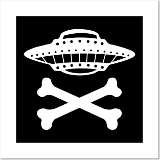 UFO Crossbones Posters and Art